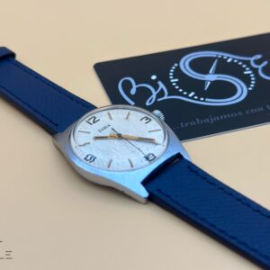 Zaria Vintage — Manual Caliber 2609, 17 Jewels | Deep Blue Pelle Strap - Image 3