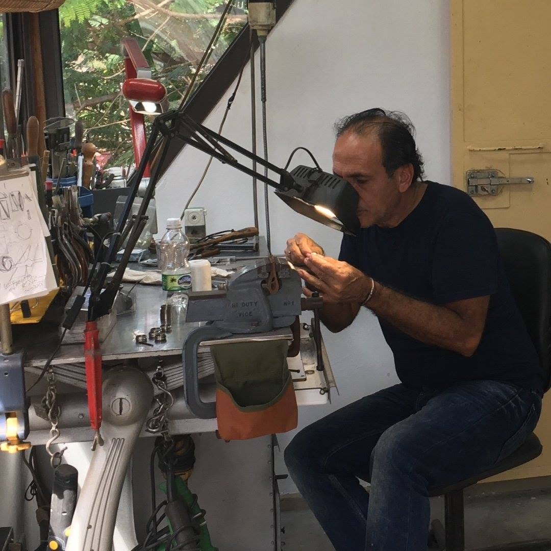 Jorge Gil in his workshop