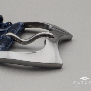 Gatora Caiman Crest — Crocodile Watch Strap with Grade 2 Titanium Buckle - Image 3
