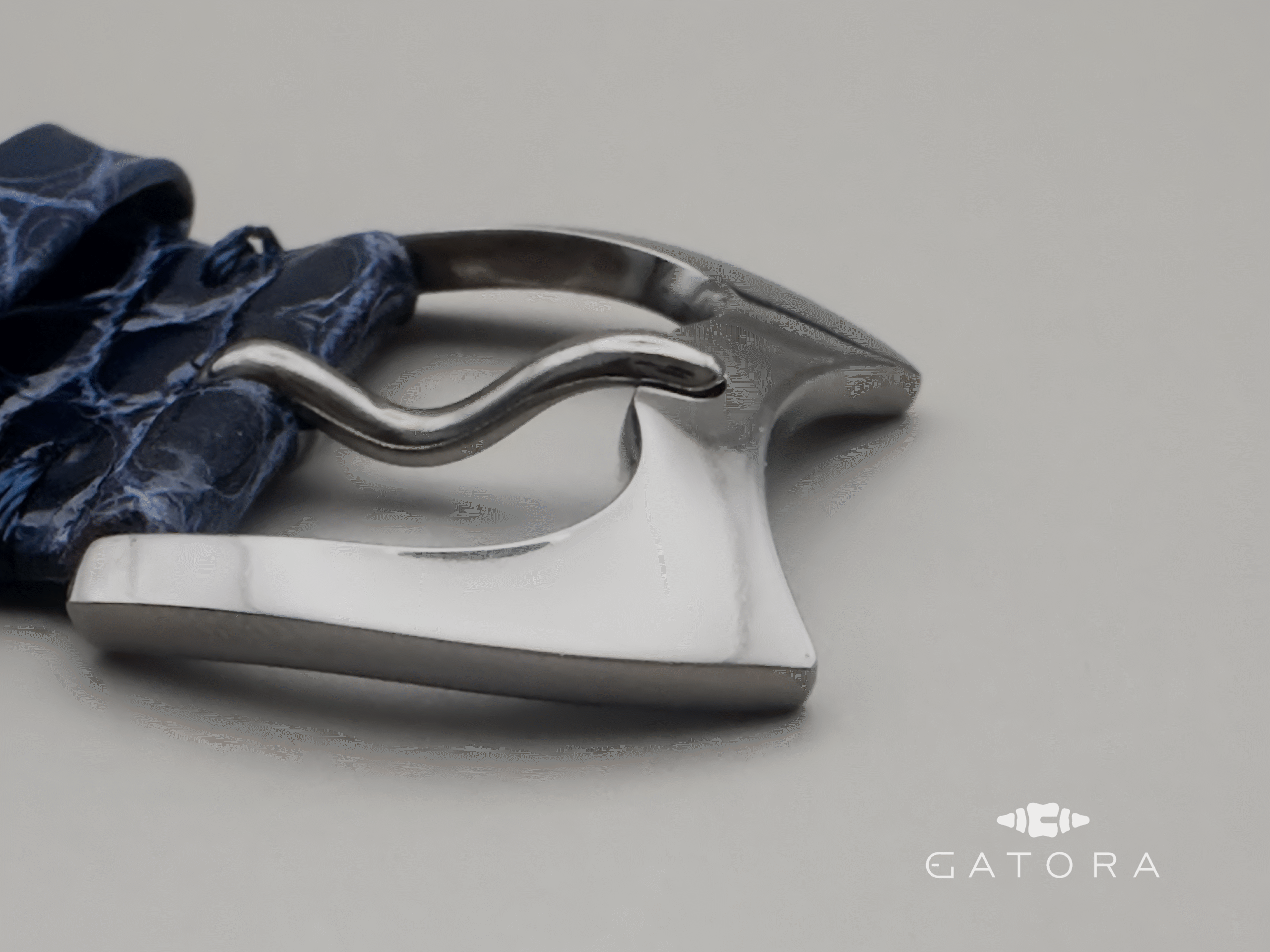 Gatora Caiman Crest — Crocodile Watch Strap with Grade 2 Titanium Buckle - Image 3
