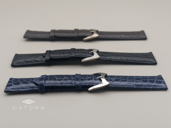 Gatora Caiman Crest — Crocodile Watch Strap with Grade 2 Titanium Buckle