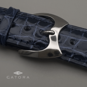 Gatora Caiman Crest — Crocodile Watch Strap with Grade 2 Titanium Buckle - Image 2