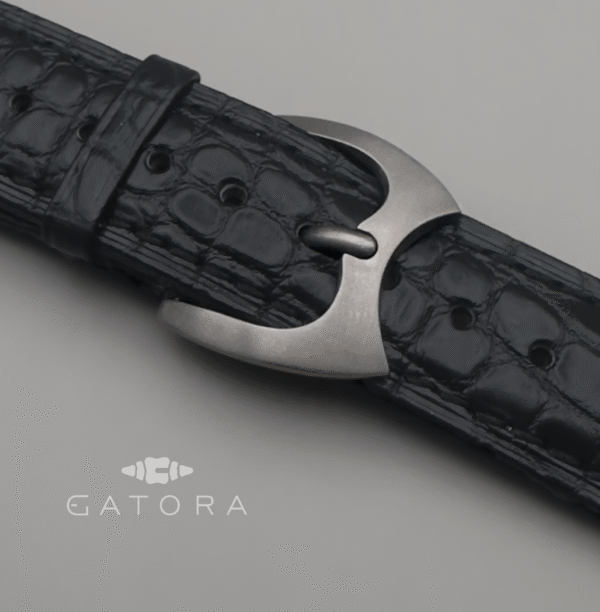 Gatora Caiman Crest — Crocodile Watch Strap with Grade 2 Titanium Buckle